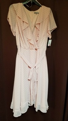 danny & nicole short sleeve fit & flare dress