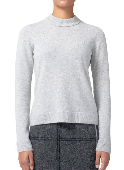 LITA BY CIARA Simone Recycled Cashmere Sweater soft, light gray M - NEW NWT