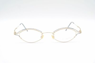 Vintage C. Borghese 39 46[]20 140 Gold oval Brille eyeglasses NOS