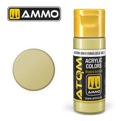 Ammo MIG ATOM-20010 - ATOM COLOR Dunkelgelb DG I 20ml - Neu