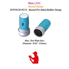 Man 13 Round Teacher Stamp JYP PC15 Pre-Inked Rubber Stamp