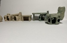 Vintage Louis Marx 1960s Flintstones House Buildings Bedrock Set of 6