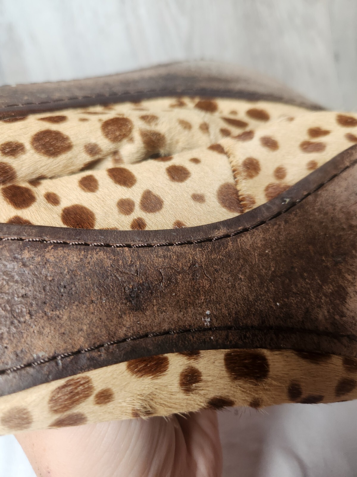 Tory Burch Cheetah Printed Balerina Pump Flats Size 7.5 M Women's image 4