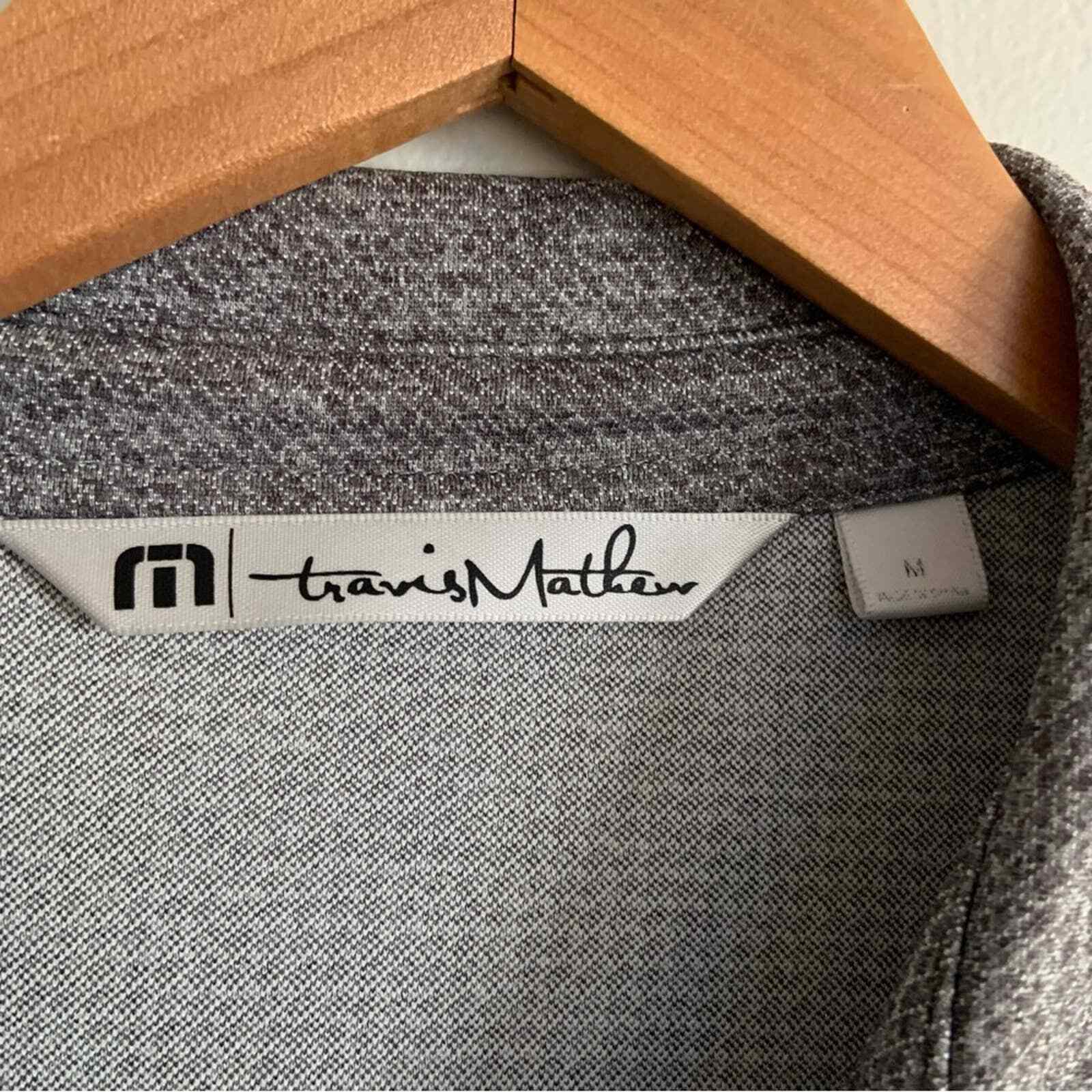 Travis Mathew Gray Button Pocket Performance Polo… - image 7