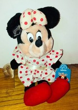 Disney Minnie Mouse Pokka Dot Dress Applause Plush Stuffed Animal Doll NWT