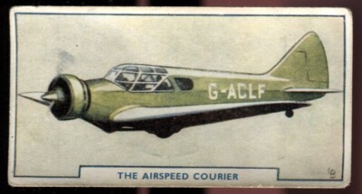 Tabakkarte, Godfrey Phillips, Aircraft Series No.1, Matt, 1938, Airspeed Courier, 18