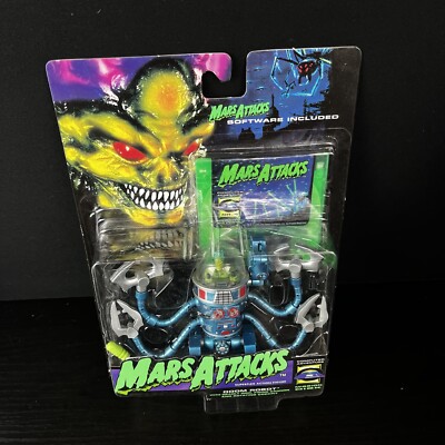 1996 Trendmasters Mars Attacks Doom Robot Superflex Action Figure w/ Software