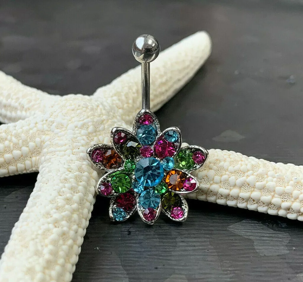 Flower belly shop rings
