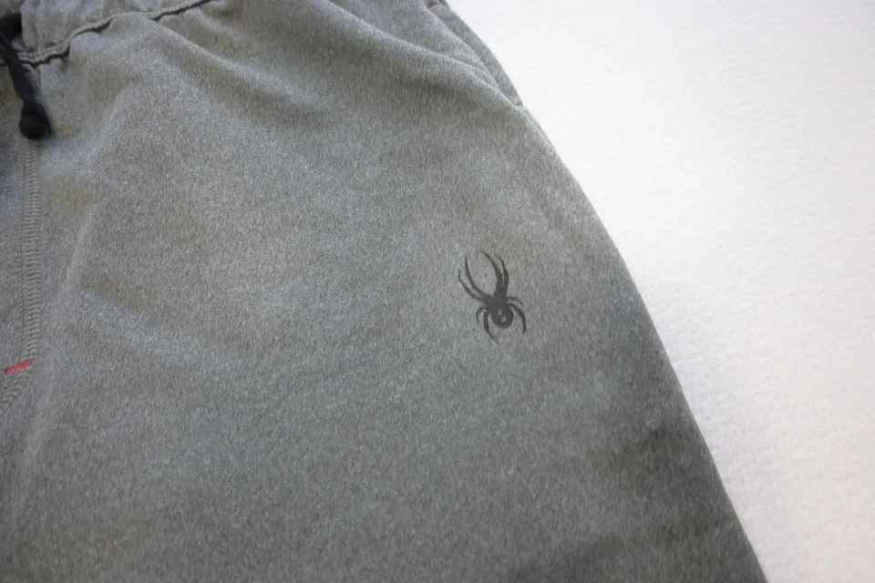 Pantalones Cortos de Gimnasio Spyder Gris Atléticos Con Bolsillos Elastizados Para Hombre Talla XL Foto 2 de 4