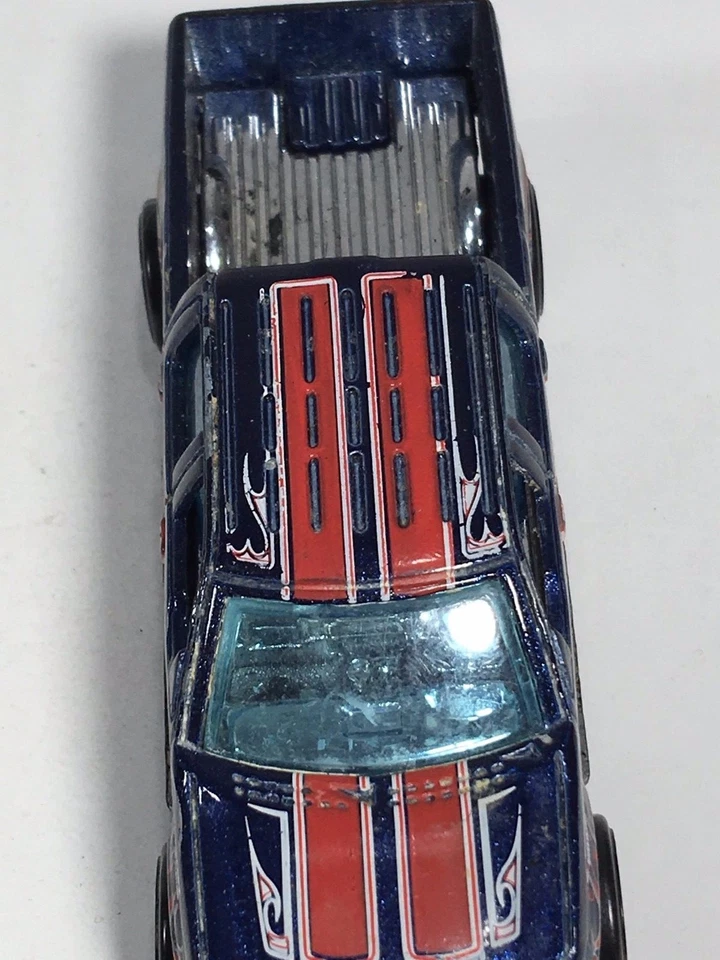 Hot Wheels Ford F150 Truck Red Rims Racing Stripe Flames Superlift Malaysia - Image 4 of 4