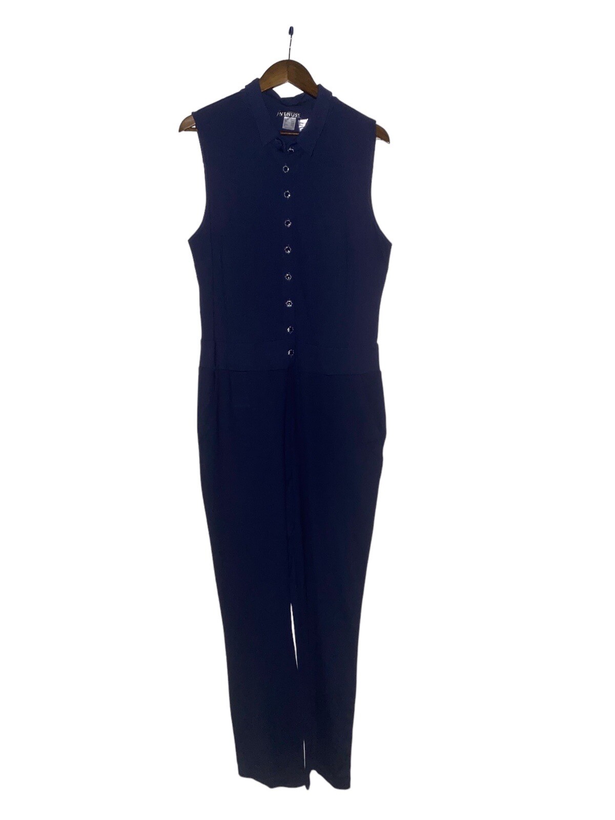 Venus Jumpsuit Detach Neck Scarf L Button Up Professional Business Office Work-image