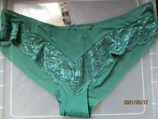 Image of ANN SUMMERS GREEN/NAVY SHORTS SEXY LACE SIZE 24 NEW WITH TAG