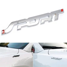 1 PCS 3D Chrome SPORT Logo Emblem Badge Sticker Trunk Decal Car Accessories