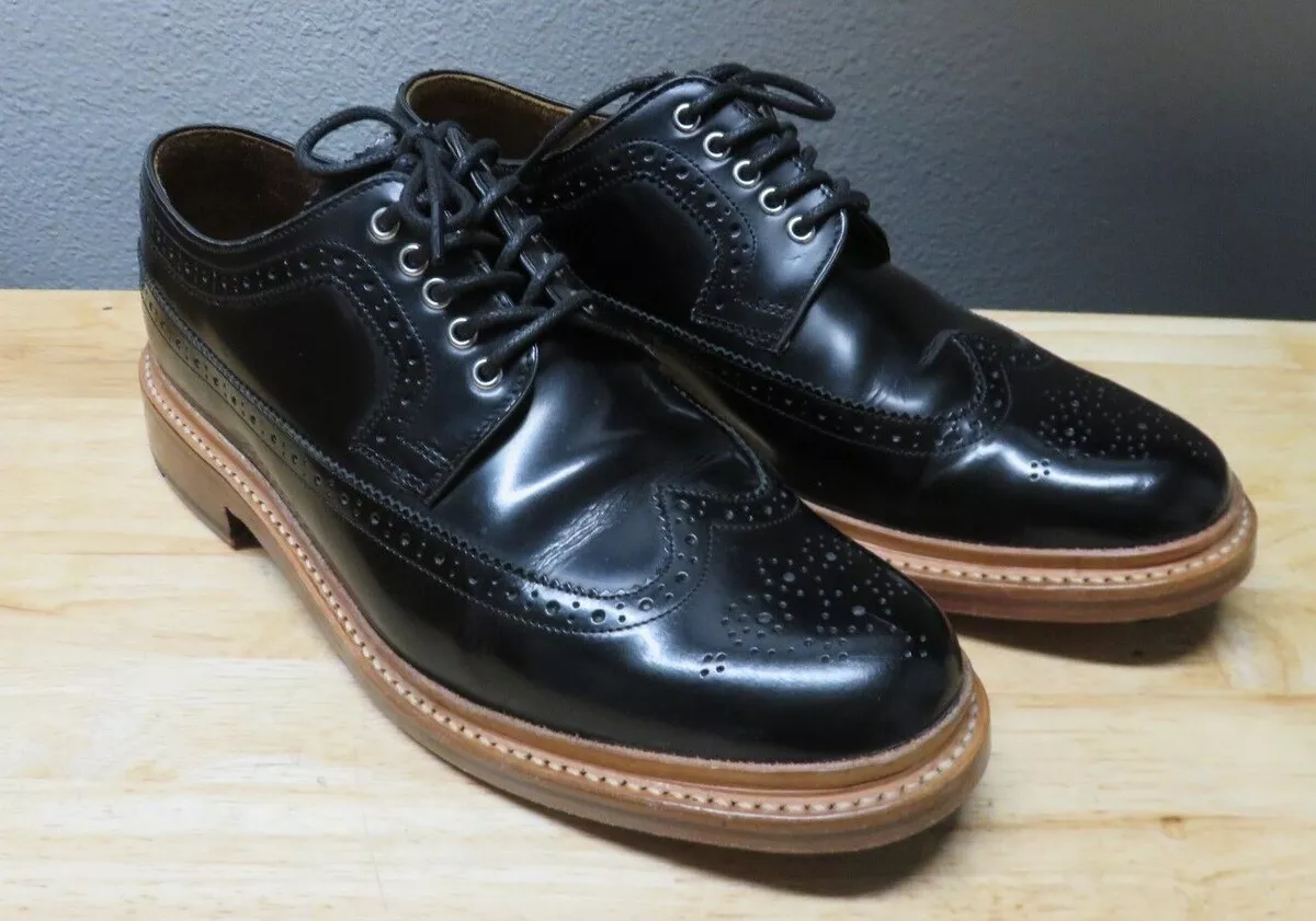 Grenson Black Mens US 7.5 1/2 G Archie Gibson Brogue Oxford Shoes 110018