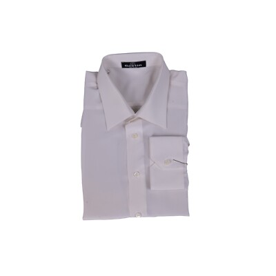 1400$ ITALIAN LUXURYIvory Shirt 100% Silk Crepè 15.75-40  BIJAN