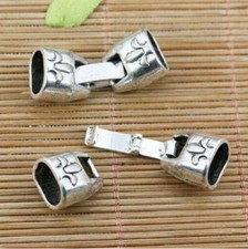 4pcs tibetan silver 2sided pattern clasp connector DIY making EF2417