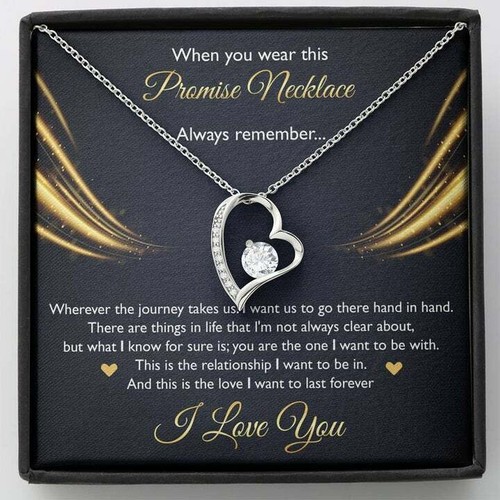 Promise Heart Necklace Valentine Day 