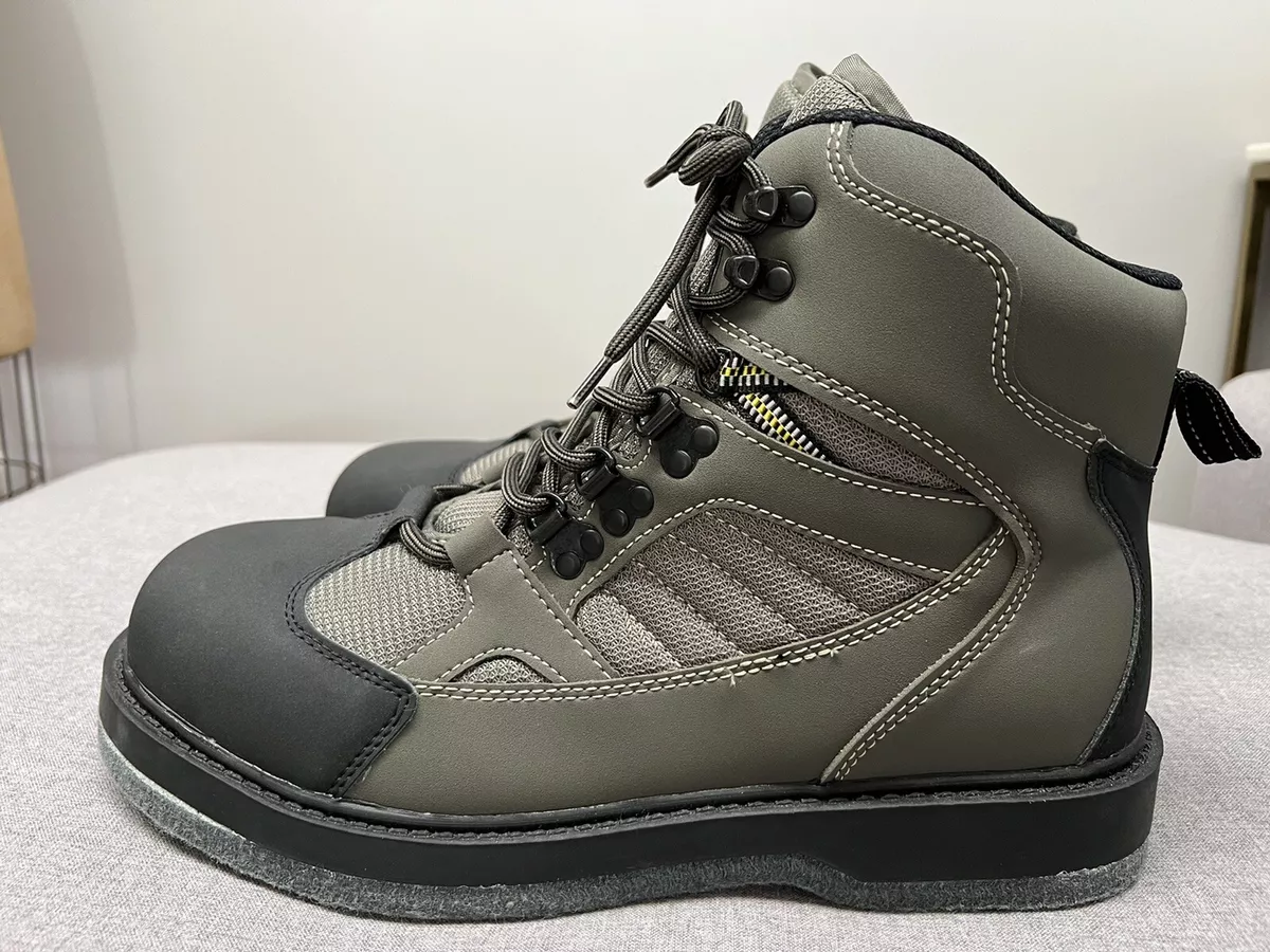 Fishing / Wading Boots Anti Slip Breathable Lace-up Gray Sz 12 NEW w/o  Box/Tag