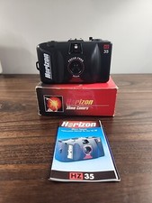 Vintage 90  s Horizon HZ35 35mm Camera Black with Original Box  Manual- Untested