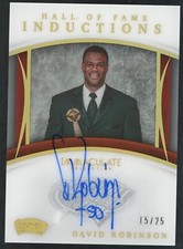 2020 David Robinson Panini Hall of Fame Signatures Gold Auto #HOF-DRB /25
