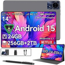 FASTWD T181-EEA Tablet 14 Zoll Android 14 32 / 256GB Schwarz 4G Wifi versiegelt