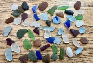 Genuine Tumbled Beach Sea Glass~50 Piece Lot ~ Mixed Colors ~ Hawaii #8