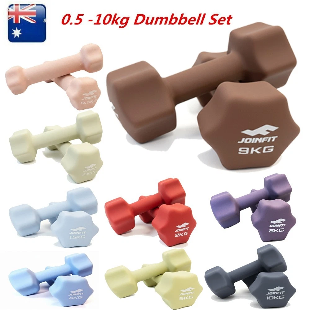Anti-Slip 0.5KG -10KG Neoprene Dumbbell Sets Hand Weights For Women at Home Gym