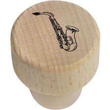 Flaschenverschluss / Korken aus Holz 19 mm "Saxophon" (BS00035166)