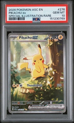 2026 POKEMON ASC EN-ASCENDED HEROES SPECIAL ILLUSTRATION RARE PIKACHU EX PSA 10
