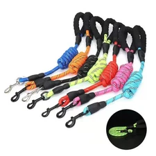 Reflective Dog Leash With Comfortable Padded Handle-Double Heavy Duty Traction R