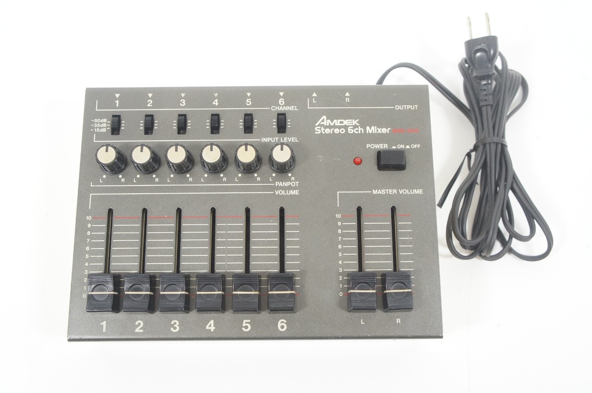 AMDEK MXK-600 ミキサー AMDEK MXK-600 6ch Vintage Analog Stereo Mixer | eBay