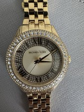 Michael Kors Women  s Harlowe Three-Hand Gold-Tone 38mm Watch 50m WR