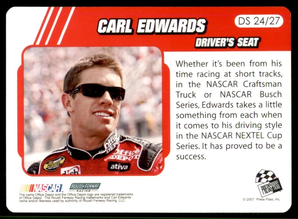 2007 Traks Driver's Seat #DS24 Carl Edwards - Image 2 of 2
