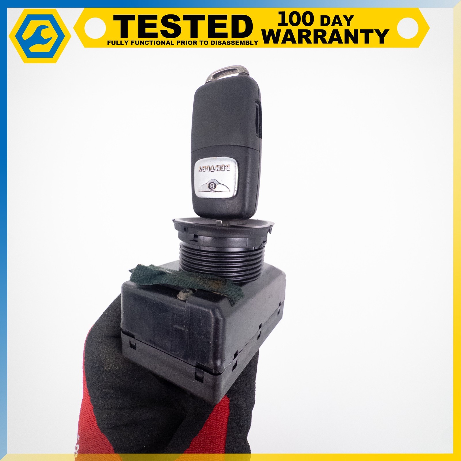 03-13 BENTLEY CONTINENTAL GT FLYING SPUR START IGNITION SWITCH MODULE KEY OEM