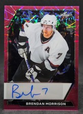 BRENDAN MORRISON 2026 LEAF METAL HOCKEY PINK LAZER AUTO 5/6