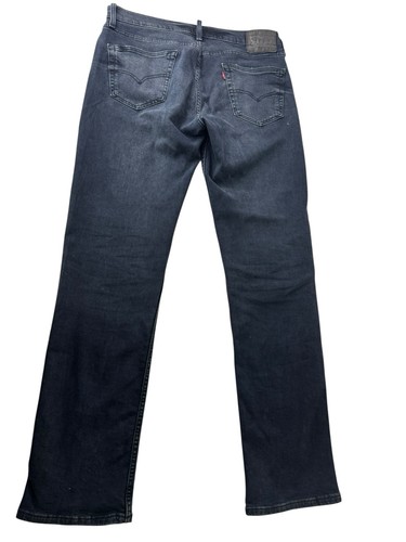 Pantalones de mezclilla Levis 514 para hombre 34 X 36 azul ajustados rectos de algodón lavado oscuro - Imagen 3 de 11