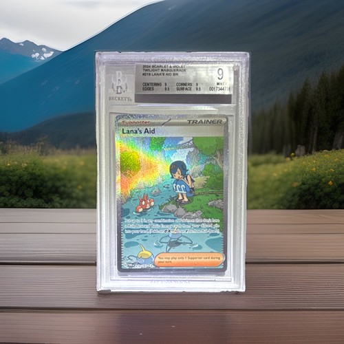 Pokemon TCG Lana's Aid 219/167 Twilight Masquerade SIR Full Art Holo BGS 9