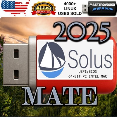 Solus 2025 MATE   Bootable USB Live Installer   PC & Intel Mac   UEFI/BIOS