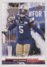 2023 Upper Deck CFL Exclusives 22/100 Willie Jefferson #6 c6x