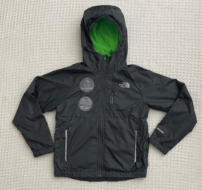 The North Face Boy Reversible Breezeway Wind Windwall - Grey/Green - S (7/8)