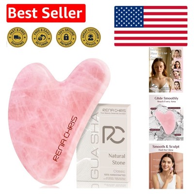 Manual Rose Quartz Gua Sha Tool - Enhance Beauty and Well-Being Effortlessly