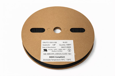 1/8'' ID Heat Shrink Tubing 100FT 2:1 Black Red White Clear UL RoHS