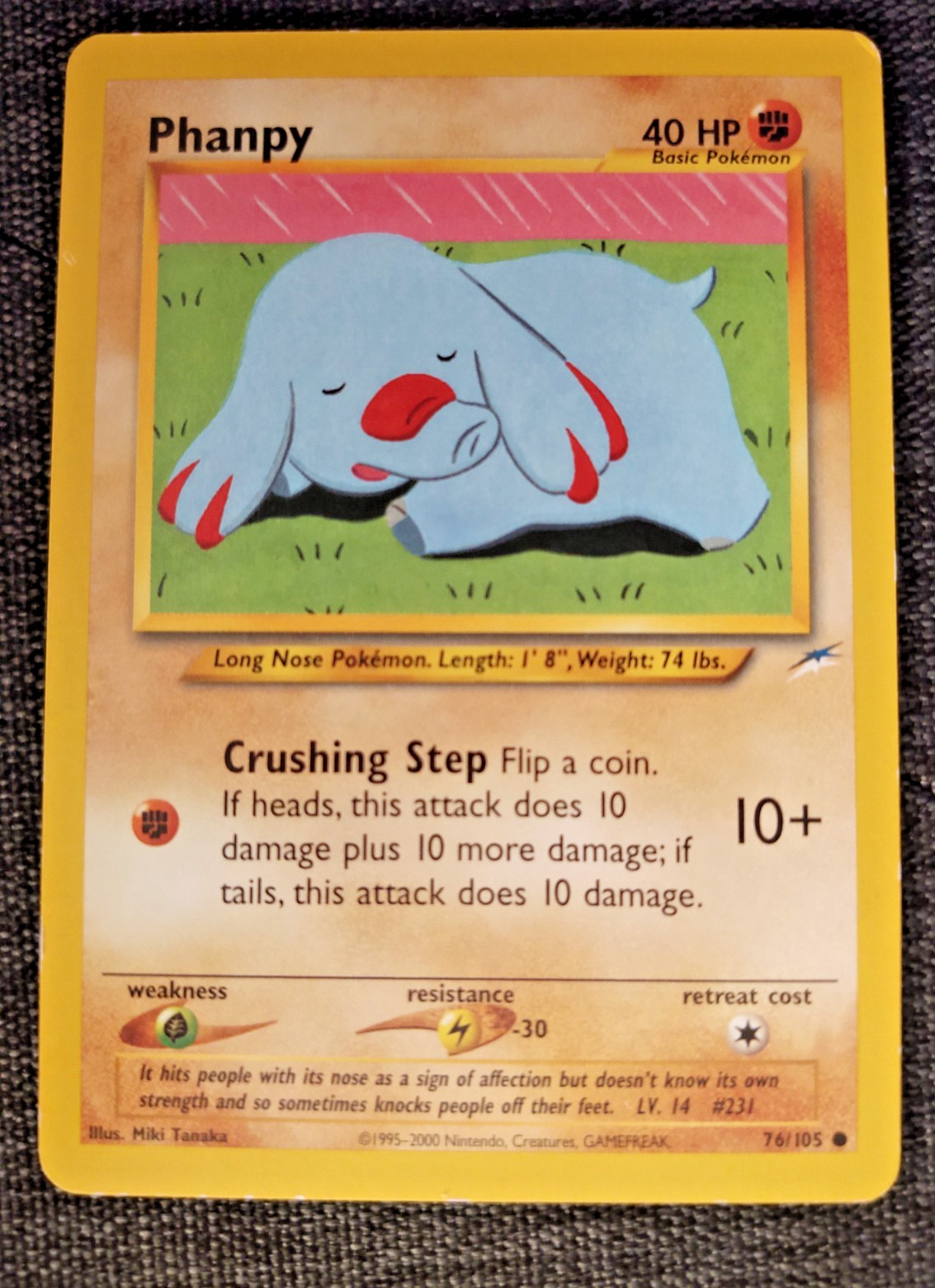 Pokémon Phanpy Neo Destiny 76/105 WOTC 2002 Common TCG Card LP