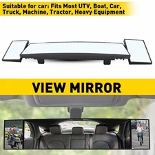 Car Universal Rear View Wide Convex Angle Rearview Mirror Clear Click On