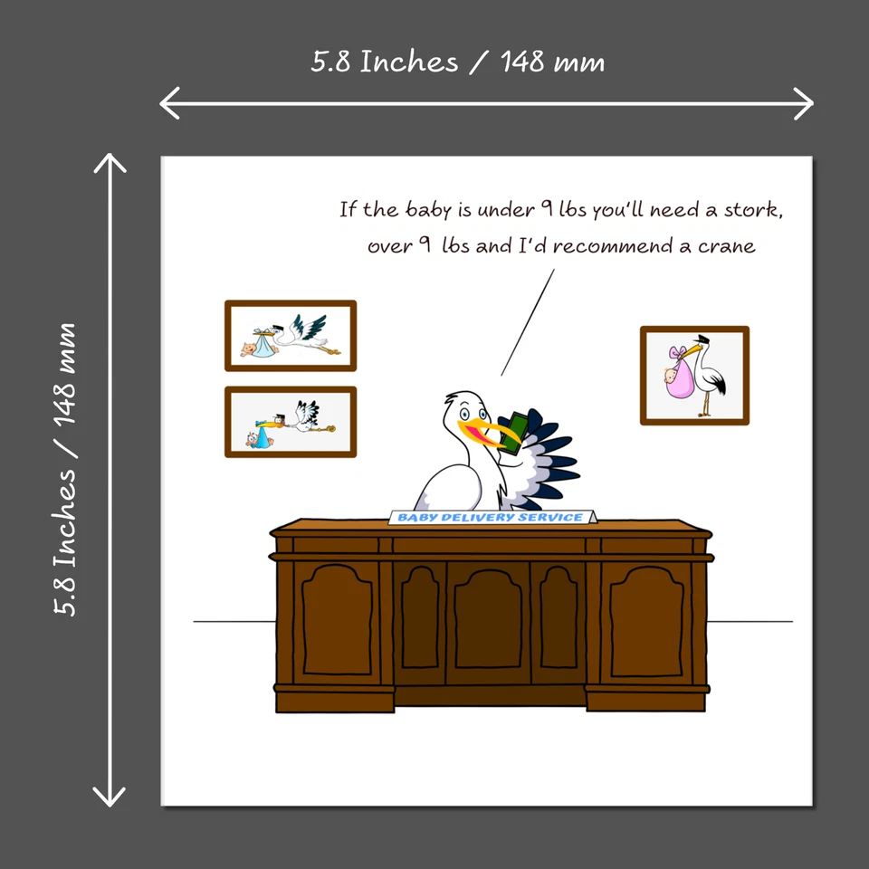 Funny New Baby Congratulations Card for New Parents Fun Humorous Pregnancy Card - Image 4 of 4