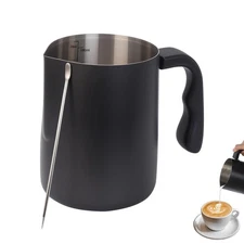 Milk Frothing Pitcher, Steaming Pitchers Stainless Steel Milk/Coffee/Cappucci...