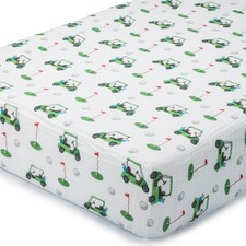 Muslin Crib Sheet 1 Pack, 100 Cotton Neutral Baby Crib Sheet for Standard 52x...