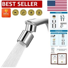 NSF Certified Chrome Faucet Aerator with 360  Twist and Dual-Function Spray