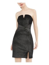 TRIXXI Womens Shimmering Sleeveless Mini Evening Body Con Dress