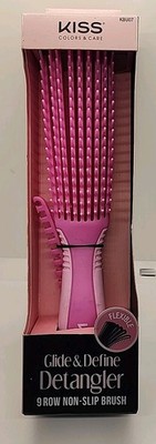 2 X Glide and defined & Detangling Brush 9 Rows  Non Slip Hair Brush 